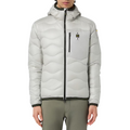 Blauer pumino leggero da uomo con cappuccio e cucitura ad onde 25SBLUC03012-006719 933 ghiaccio