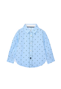Boboli Camicia stampata in popeline da neonato 718354 9319 azzurro