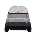 Boboli Maglione maglieria a righe per ragazzo 737197 8095 grigio-nero