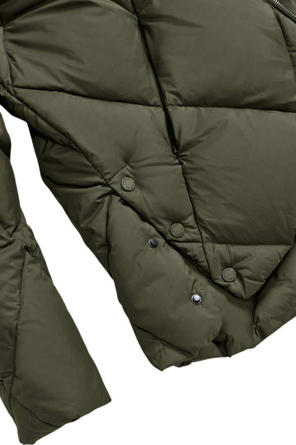 Bomboogie Piumino Donna Verde GW8639TMNW5 365 | Calore Naturale & Stile Romantico