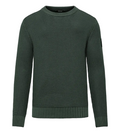 Bomboogie maglione girocollo da uomo in cotone tinto a freddo MM8786TZTF4 verde scuro