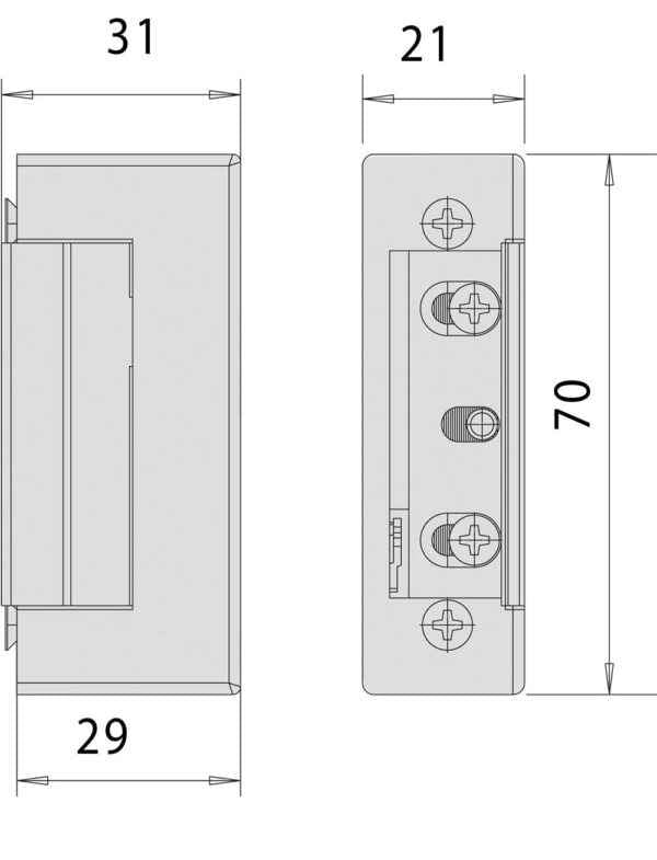 Incontro Elettrico 12V per Serrature da Infilare