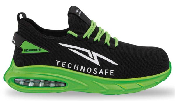 Scarpa sicurezza S1P verde Neon – Metal free, traspirante, leggera, resistente e confortevole