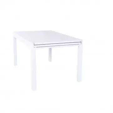 Tavolo Hawaii allungabile in alluminio bianco - 135/270 x 90