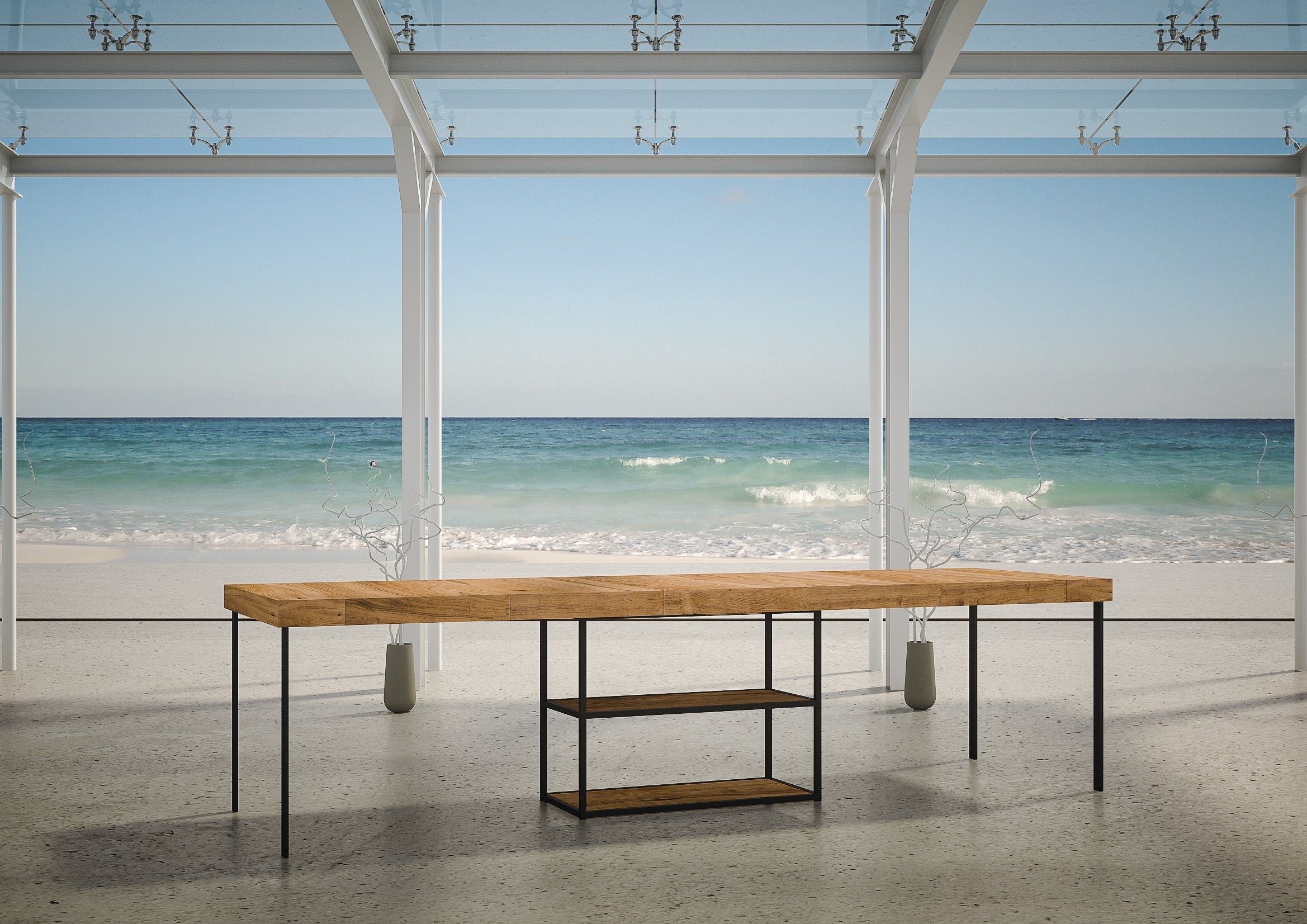Consolle da Esterno Camelia: Eleganza Funzionale per Spazi di Ogni Tipo - 90x40x77 cm