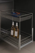 CESTELLO ESTRAIBILE 2 PIANI 380X450X475 MM CON GUIDA SOFT-CLOSE
