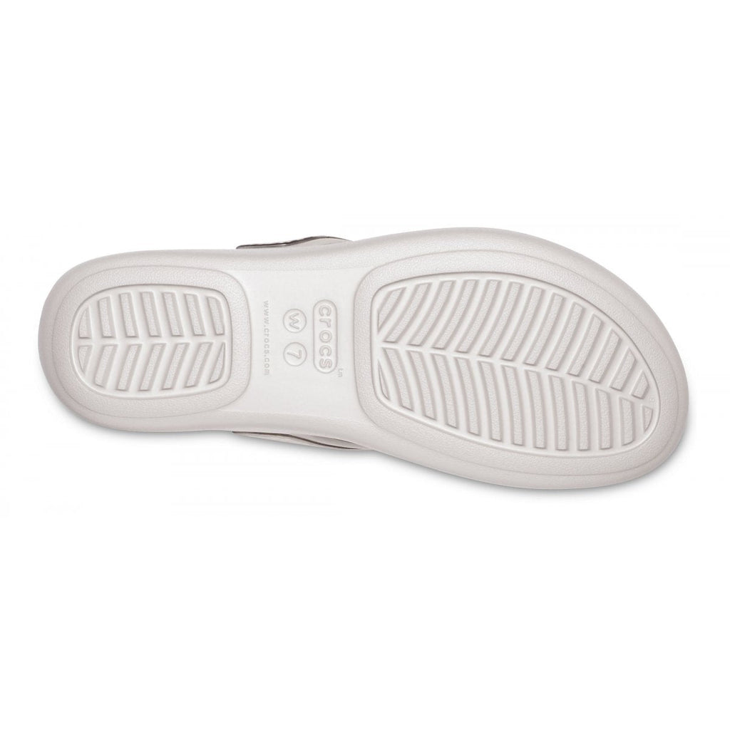Crocs sandalo infradito da donna  Monterey Wedge Flip W 206303-0GO argento platino