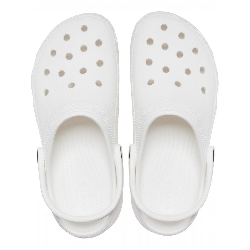 Crocs sandalo sabot Classic con zeppa Clog 206750 100 bianco