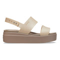 Crocs sandalo da donna Brooklyn Metallic Low Wedge 207641 99P metallic champagne
