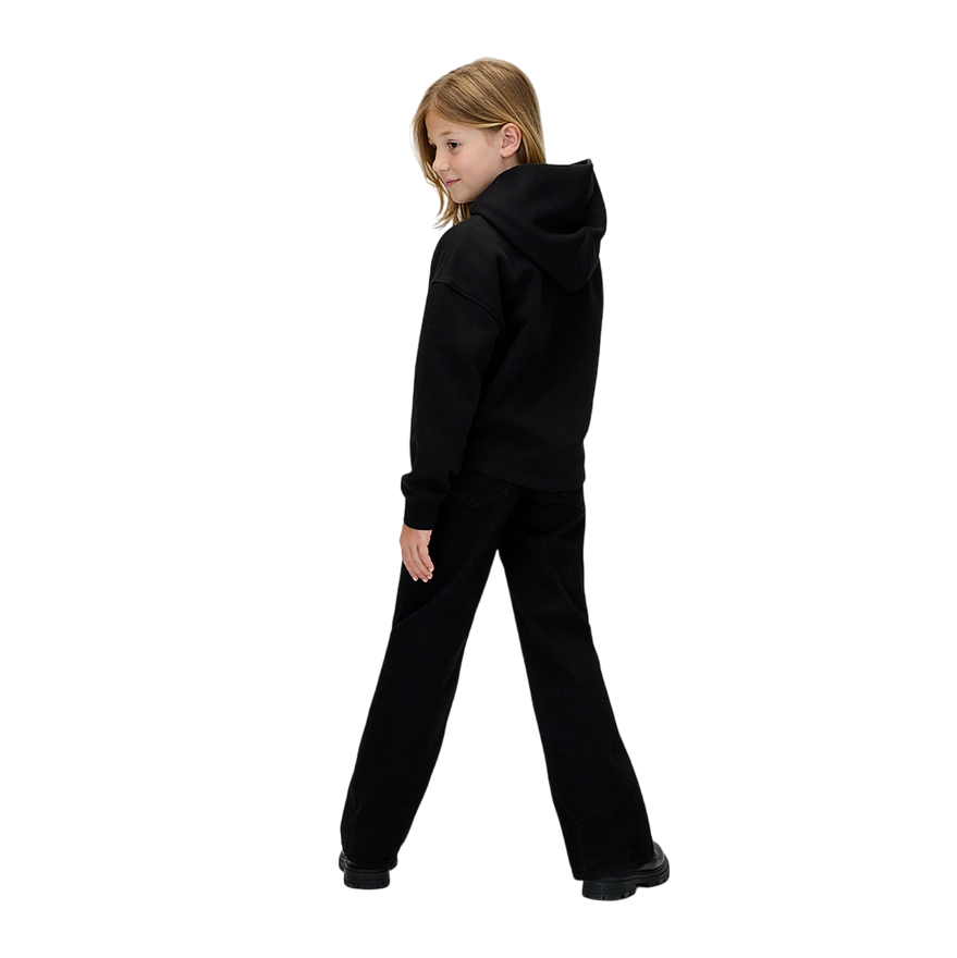 Calvin Klein Felpa con Cappuccio Unisex Junior Festiva Grafica Pile IG0IG03018BHE Nero