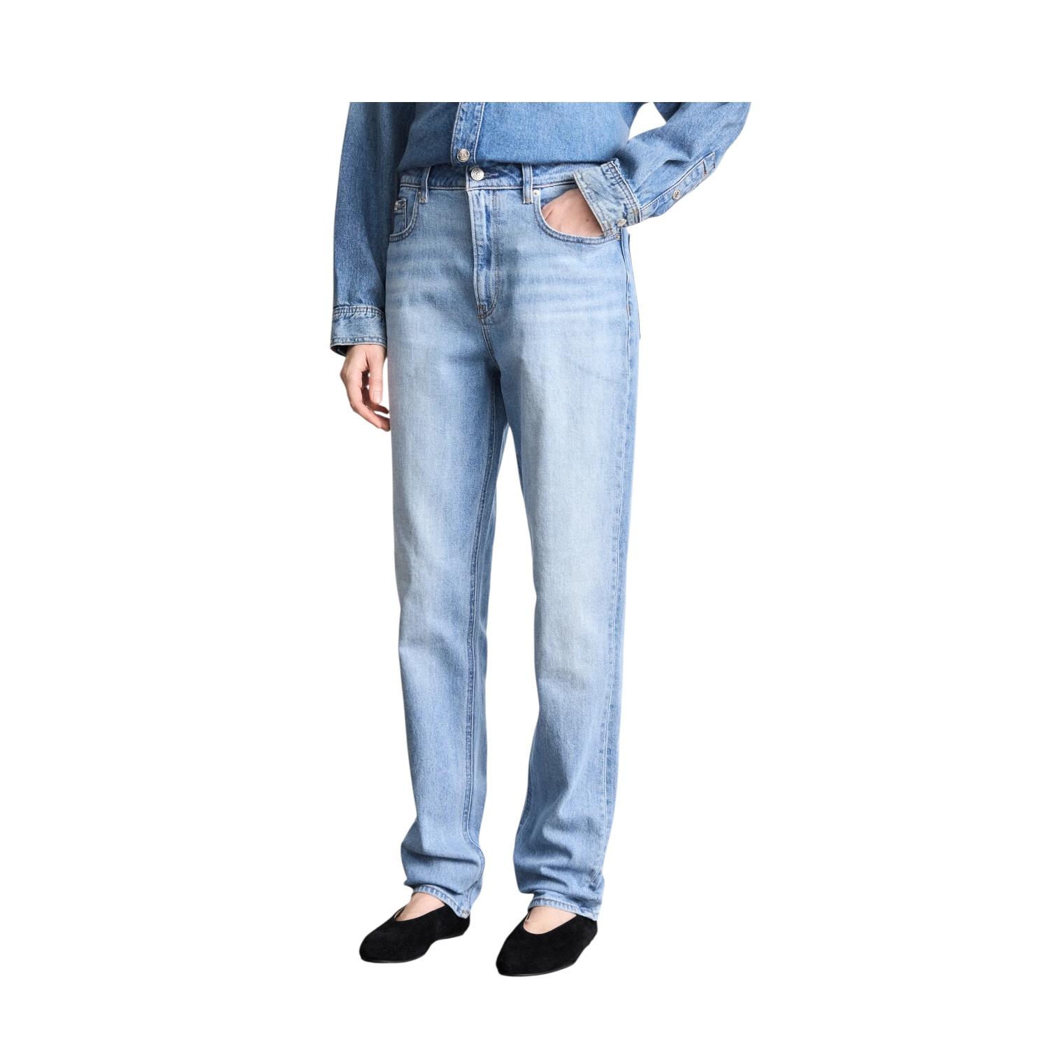 Calvin Klein Jeans Donna New Mom Panama LV047E787G3KQ Blu Chiaro