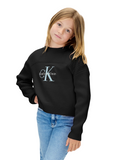 Calvin Klein MONOLOGO CN SWEATER IG0IG03046 BEH Nero - Maglioncino Girocollo Ragazza Stile Casual