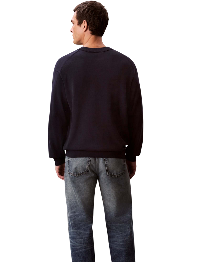 Calvin Klein Maglione Monogramma Taglio Relaxed LV04RC309G CEF  blu - Comfort e Stile Unico