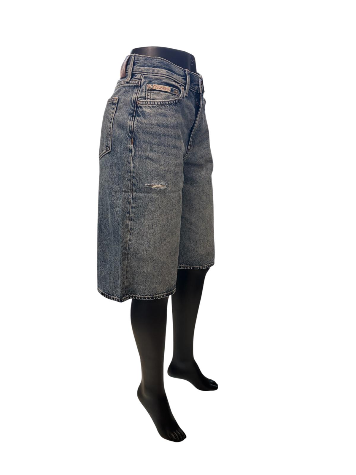 Calvin Klein Pantaloncino Jeans Donna LV047F771G SLN Blu Medio