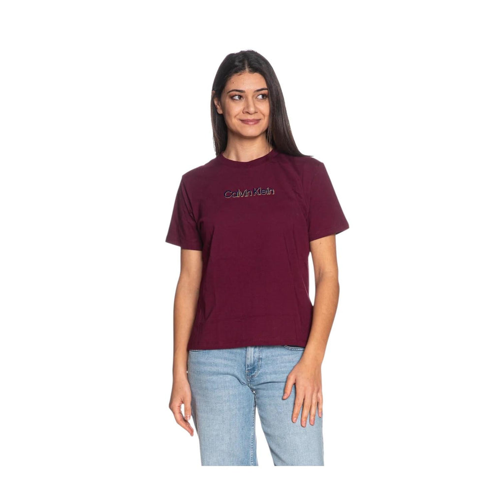 Calvin Klein T-shirt Donna Classic Foil LV047E821G2E5 Berry Glaze