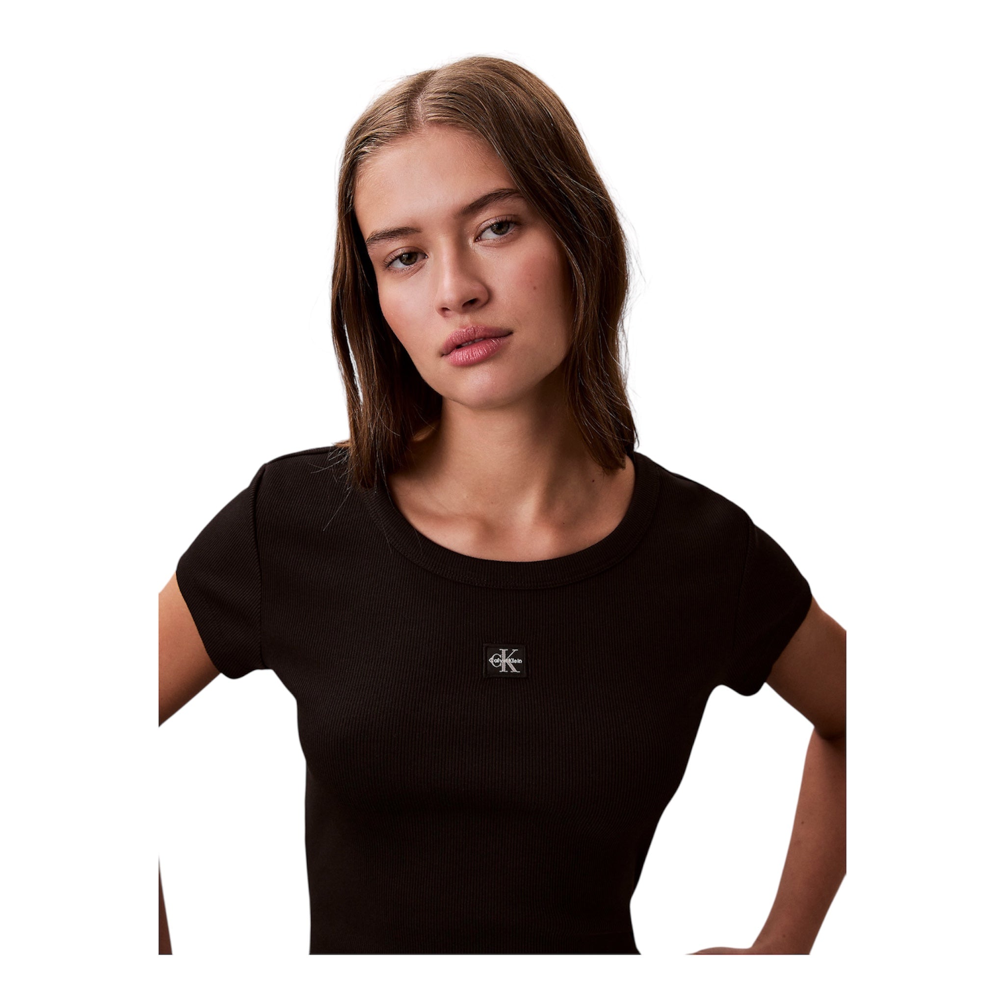 Calvin Klein T-shirt Monologo Donna LV047AB802 Caffè