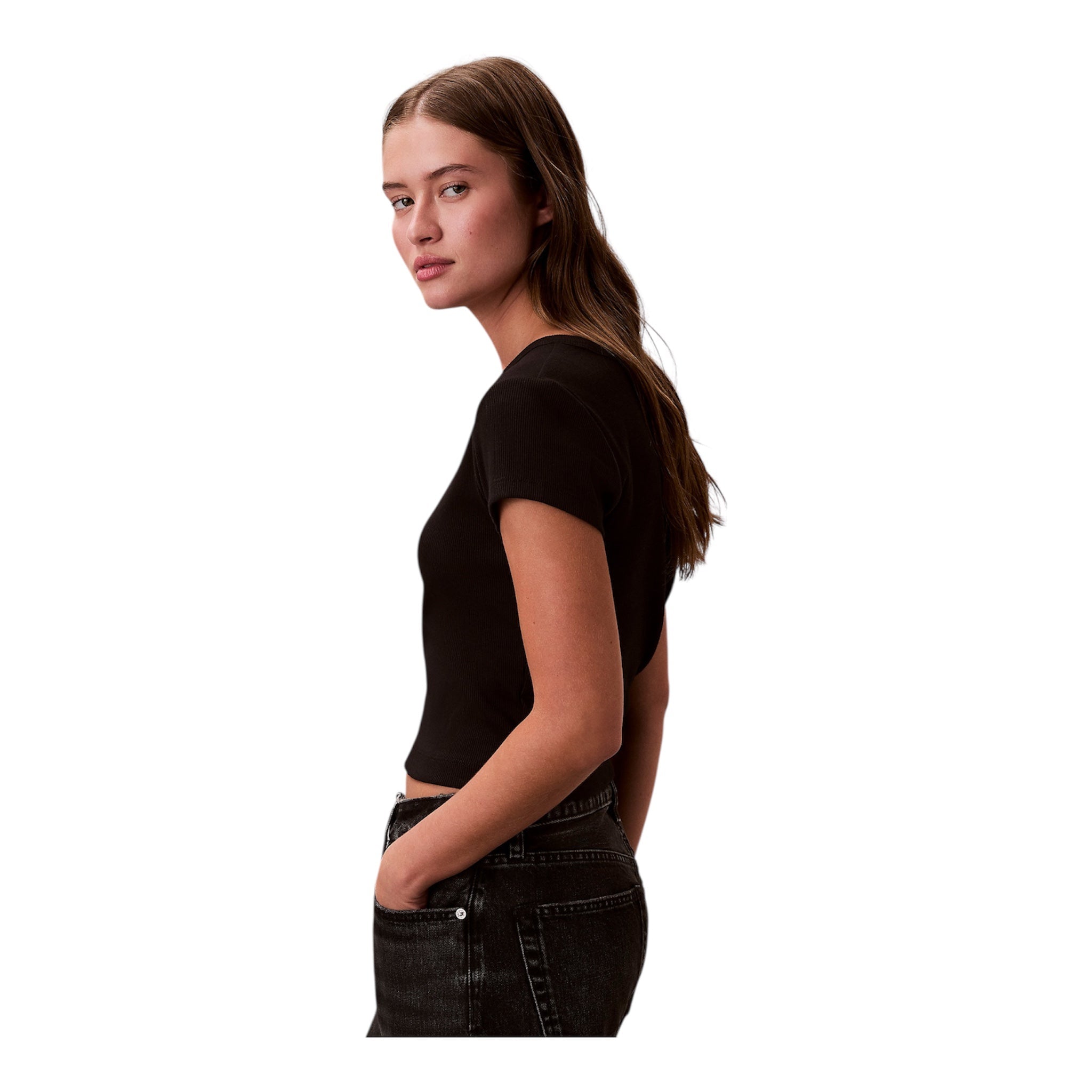 Calvin Klein T-shirt Monologo Donna LV047AB802 Caffè