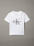 Calvin Klein Maglietta Infant CK Logo LVCKSJA47B Bianco 6-36 Mesi