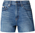 Calvin Klein Short Denim Donna Taglio Vivo Orlo Grezzo LV047F66G XHF Blu PE26