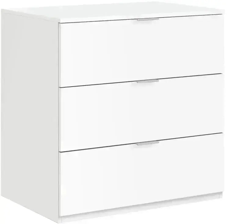 Cassettiera 3 cassetti, colore bianco 77x38x80h