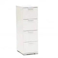 Cassettiera 4 Cassetti Bianca - Dimensioni: cm 27 x 38 x 85 h