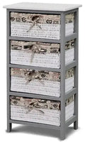 Cassettiera 4 cassetti 38x26x76h