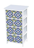 Cassettiera 4 cassetti 40x30x71h decoro Vietri