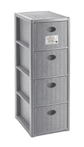 Cassettiera 4 cassetti Elegance cm30X40X80 grigio