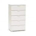 Cassettiera 5 Cassetti Bianca - Dimensioni: cm 60 x 38 x 103 h