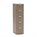 Cassettiera 5 Cassetti Rovere Grigio - Dimensioni: cm 27 x 38 x 103 h
