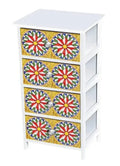Cassettiera sicilia 4 cassetti 40x30x71h decoro