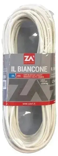 Cavetto zincato biancone mm.4,5 mt.20