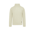 Censured Maglia dolcevita da uomo con fantasia treccia MM6287TWAC3_01 bianco avorio