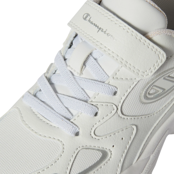 Champion Countess PU Low S33263-WW015 Bianco | Sneakers bambina comfort velcro scuola