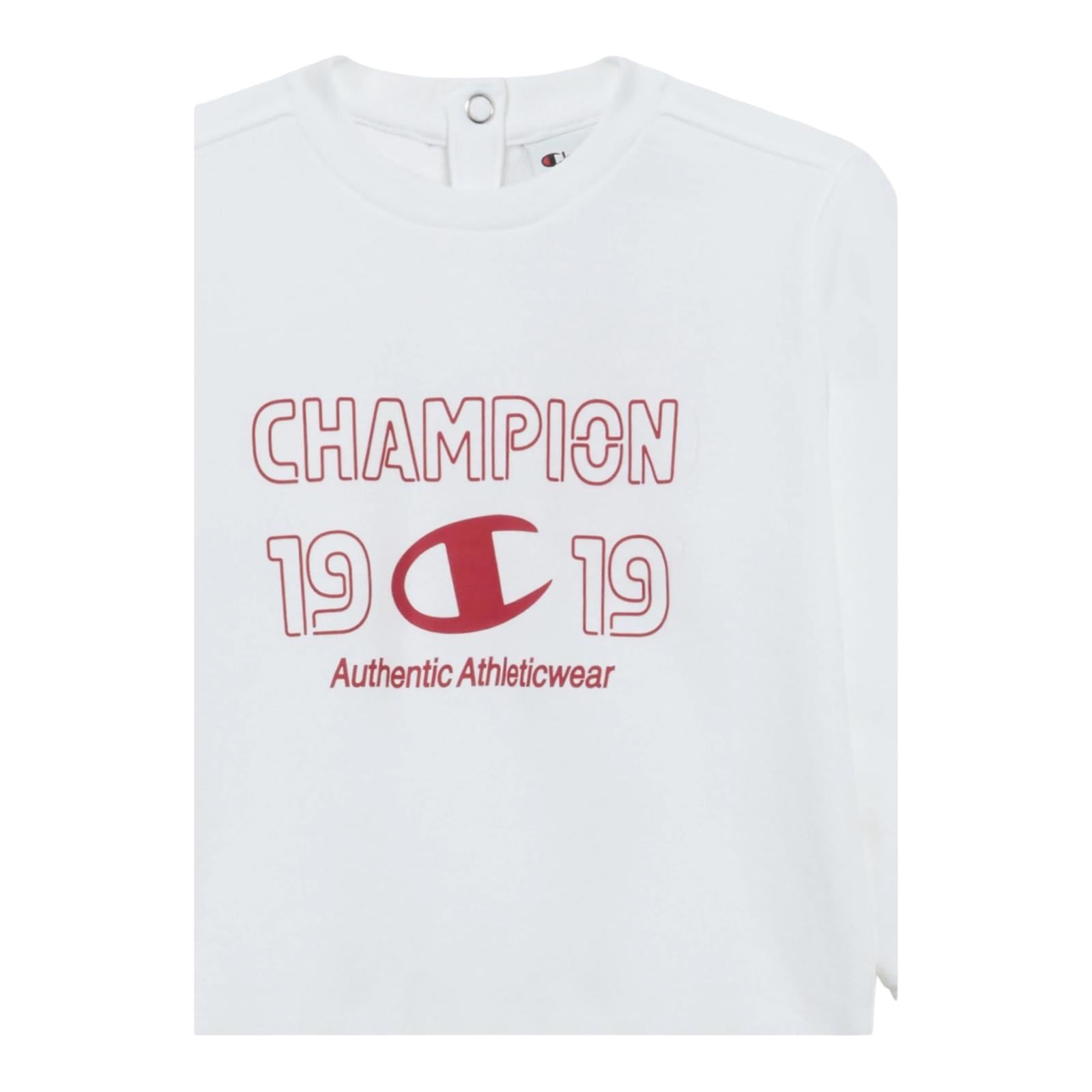Champion Tuta Neonato Crewneck 307561 WW001 Bianco
