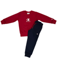 Champion tuta junior con felpa girocollo 307394 RS008 rosso-blu