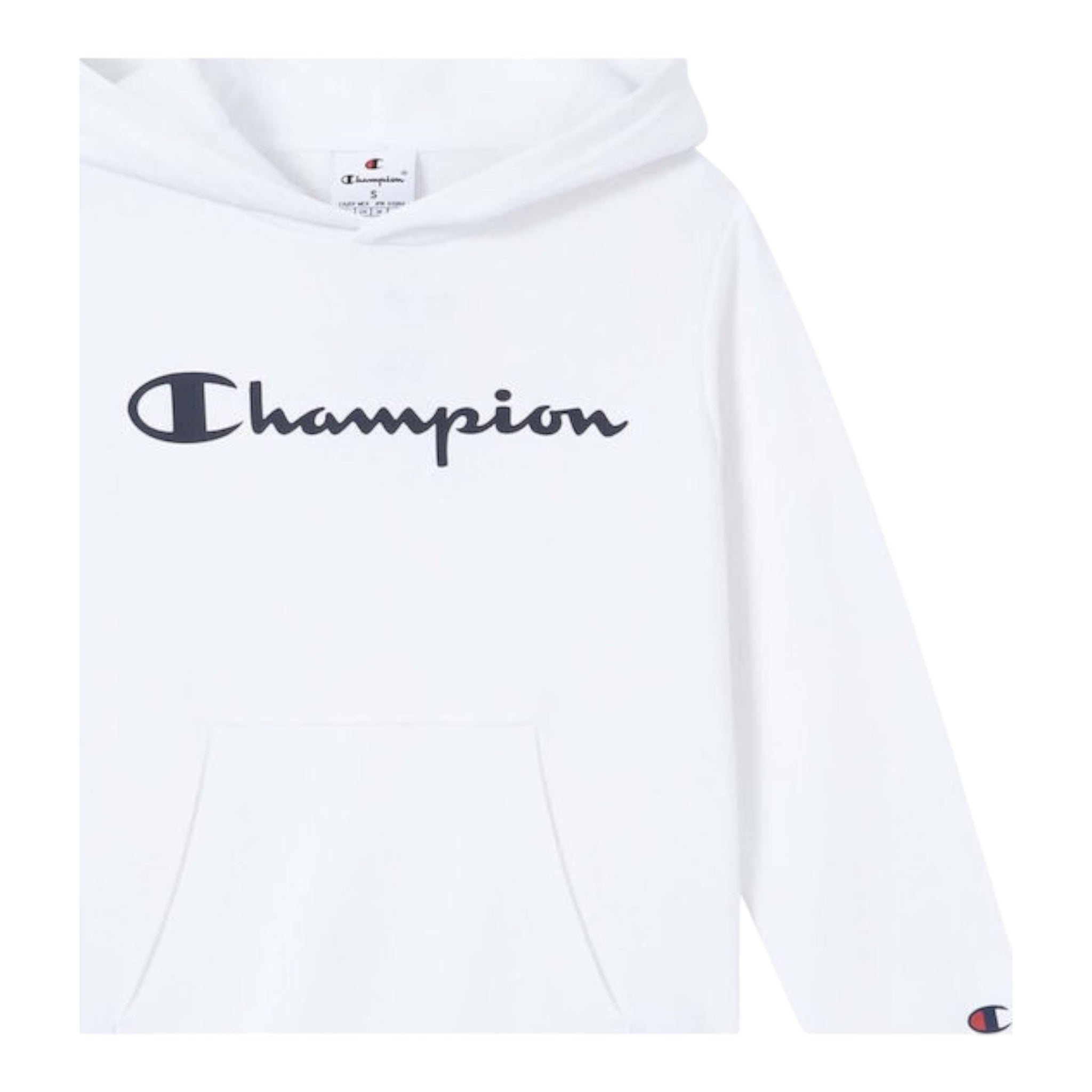 Champion Felpa Junior Cappuccio 307358-WW001 Bianca