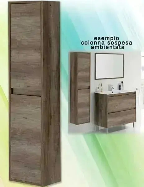 Colonna Sospesa 2 ante  30X26X142H Rovere nordico