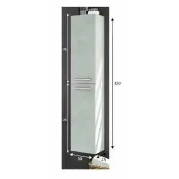 Colonna bagno sospesa in cemento 2 ante 30x25x150h