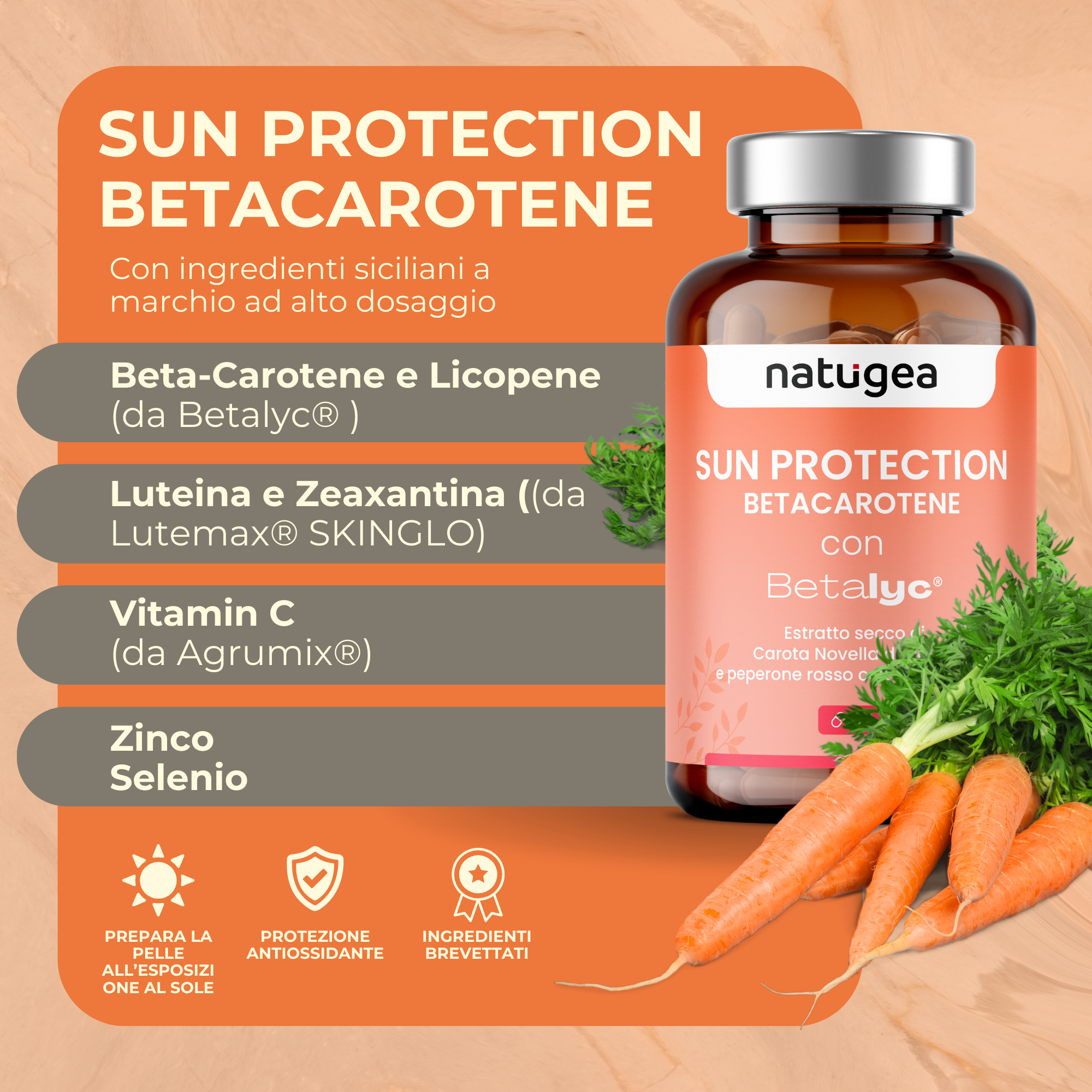 Betacarotene -  Acceleratore di abbronzatura con antiossidanti