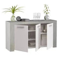 Credenza 3 Ante Ambit Cemento Bianco