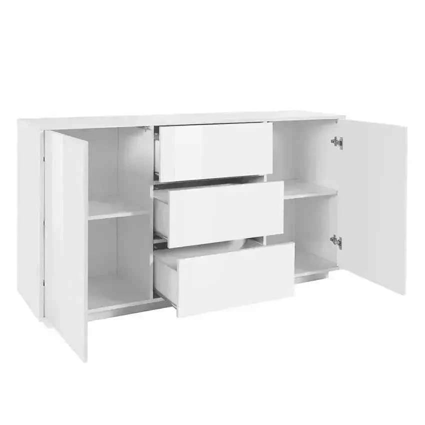 Credenza Bloom Sideboard Bianco Laccato 160 x 41,4 x 86 cm