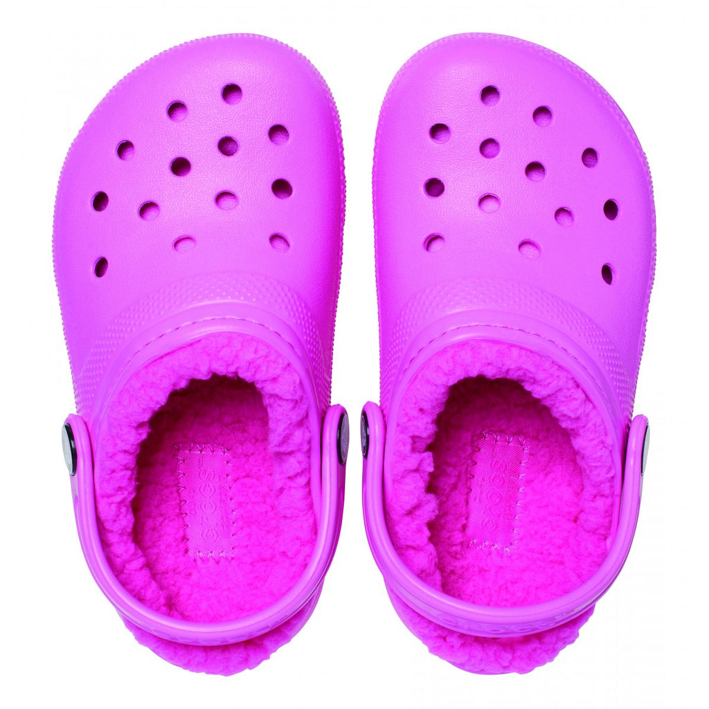 Crocs ciabatta sabot da bambina Classic Lined Clog 203506-6qq rosa elettrico