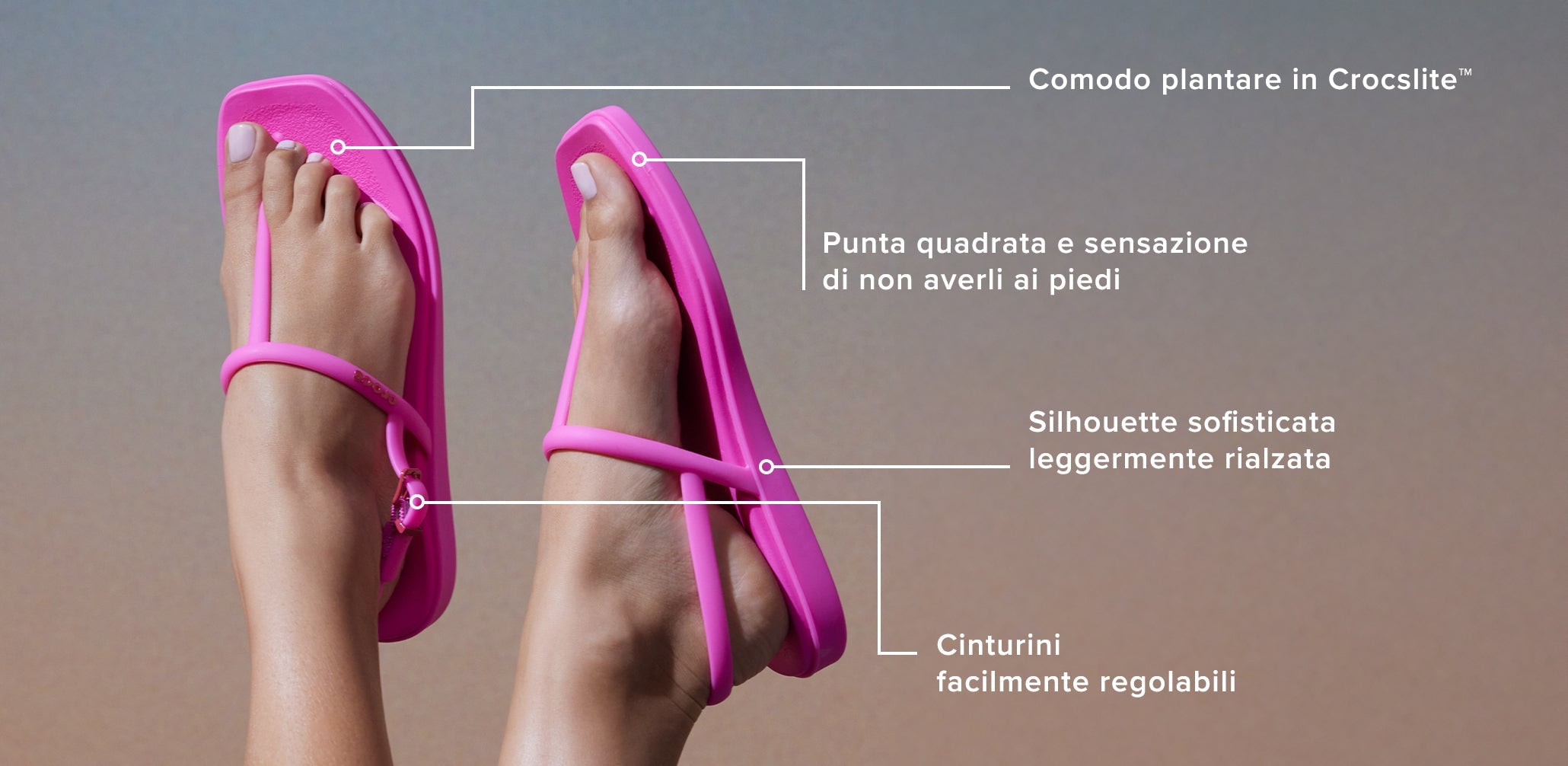 Crocs Sandalo Donna Miami Thong 209793-2JJ Milk Chocolate