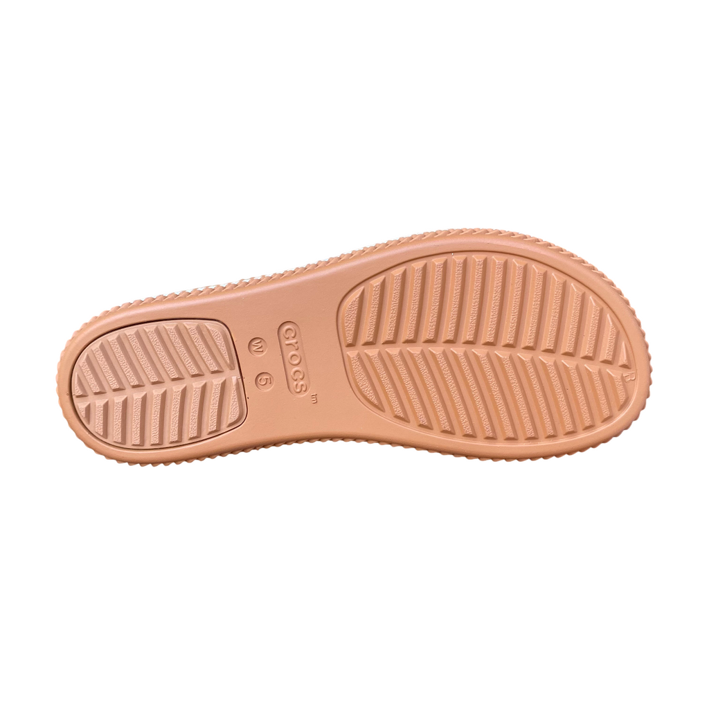 Crocs sandalo da donna con zeppa Brooklyn Woven Buckle 209978-0WV gesso