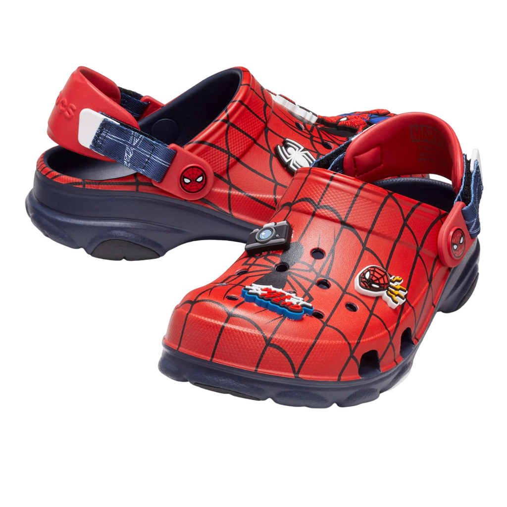 Crocs ciabatta sabot da ragazzi Team Spider Man All-Terrain Clog 208786-410 rosso-blu