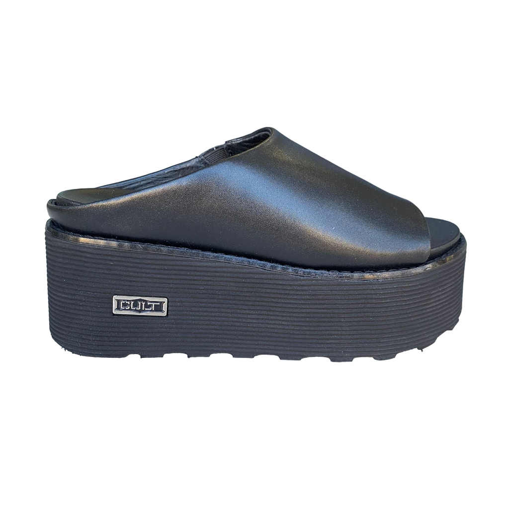 Cult Sandalo con zeppa da donna in pelle Nancy 3457 nero