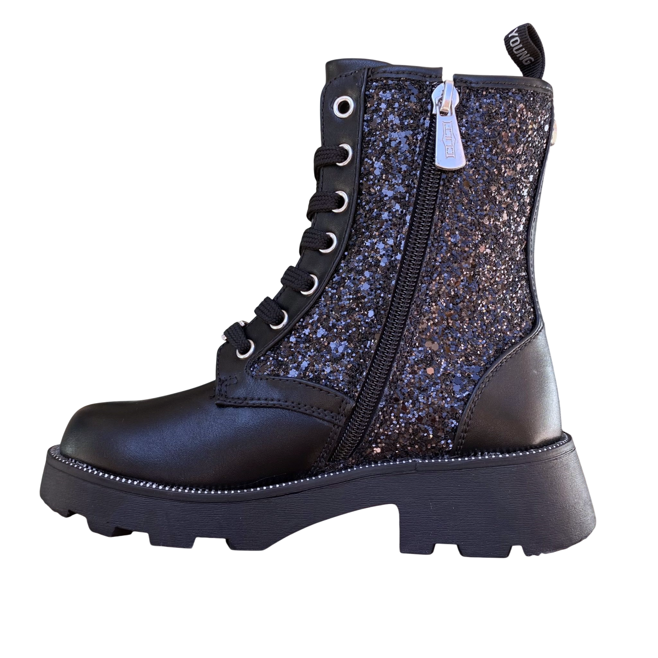 Cult Stivaletto Glitter nero Bambina T-363 3134 | Stivali 7 Fori