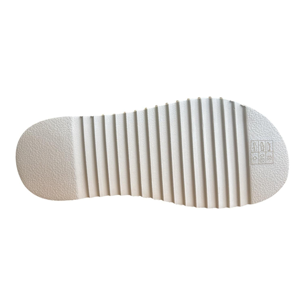 Cult Sandalo Donna Bianco Zeppa Borchie Fibbia Dorata - CLW473701