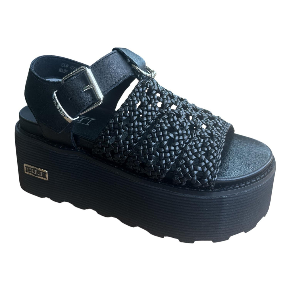 Cult Sandalo Donna Nero Zeppa Nancy 4749